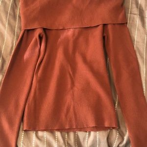 Wilfred 65% wool, off the shoulder, warm sweater, size large